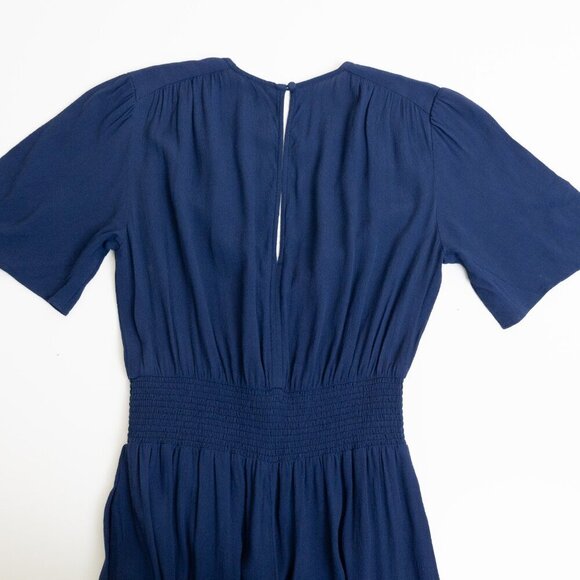 ✨ Aritzia Wilfred Illana Wide Leg Jumpsuit Classic Navy Lightweight - Picture 10 of 15